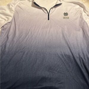 Colosseum Men's Blue and White Gradient Quarter-Zip Shirt